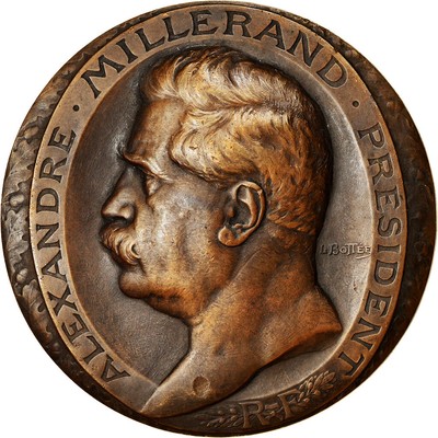 MED6607 MEDAILLE ALEXANDRE MILLERAND Pdt de la REPUBLIQUE 1920 par BOTTÉE 