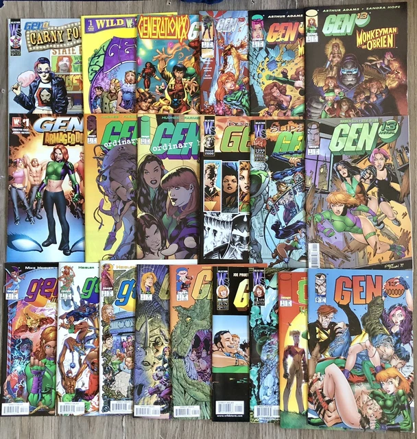 Lot of 21 Gen 13 Image/Wildstorm J. Scott Campbell Generation X Interactive 3-D