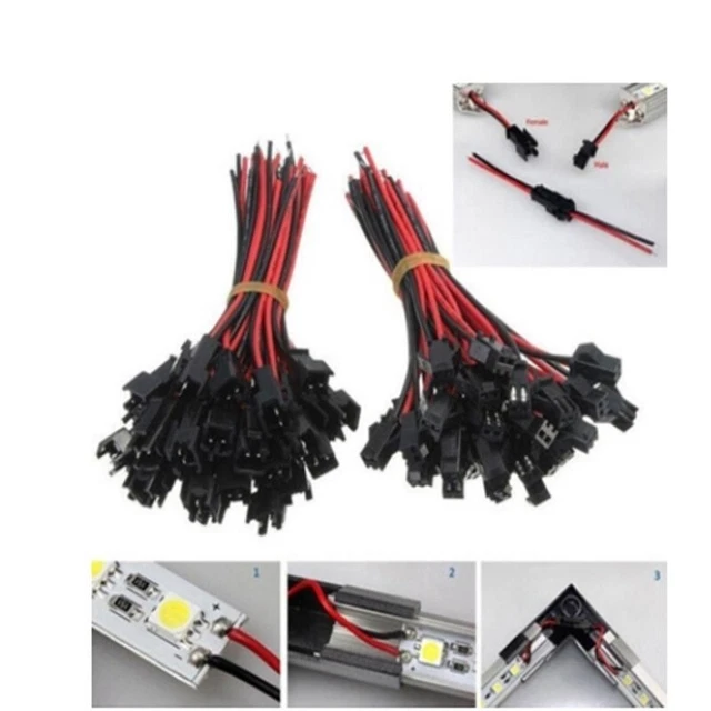20 Pièces / Set PVC 300V Mâle à Femelle Prise Terminal Fil Connecteur Cuivre
