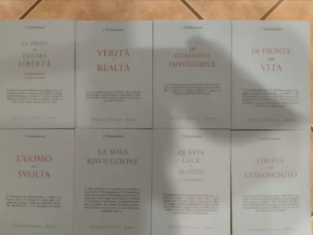 Krishnamurti - Lotto 8 volumi - La domanda impossibile - LEGGERE ATTENTAMENTE