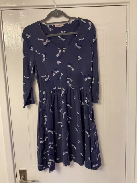 CATH KIDSTON BLUE Shirt Tortoise Dress Cotton Size 12 14