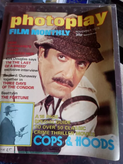 photoplay Film magazine November 1975- Peter Sellers, Clouseau on front cover