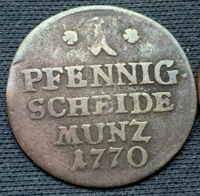 1770 1 Pfennig  German States Saxe Coburg Saalfeld     #J23