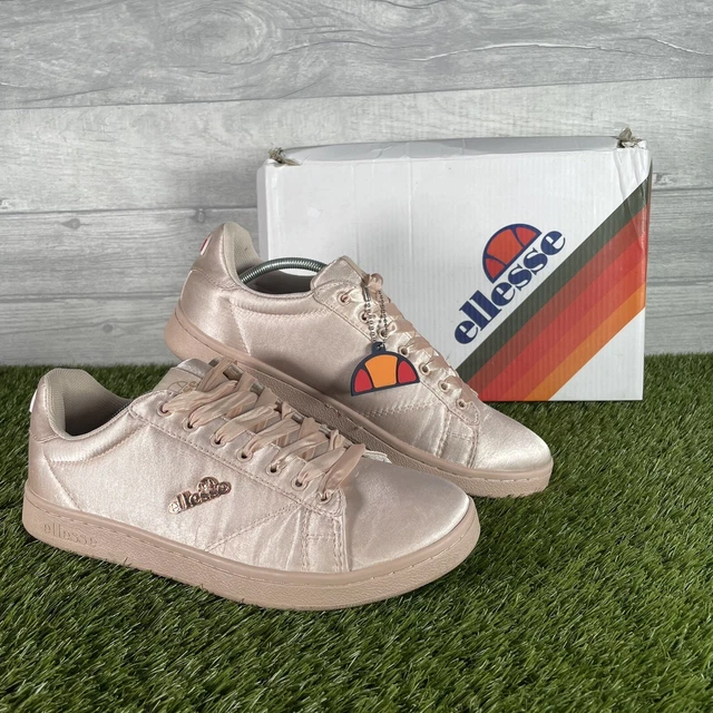 ELLESSE ANZIA SATIN Trainers Pale Pink Sneakers UK Size SFW00361