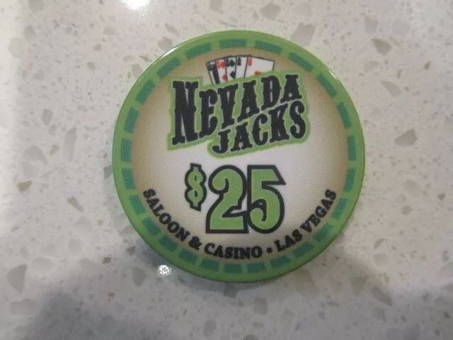 $25 Nevada Jacks Saloon Casino Chip + FREE Mystery Las Vegas Poker Chip