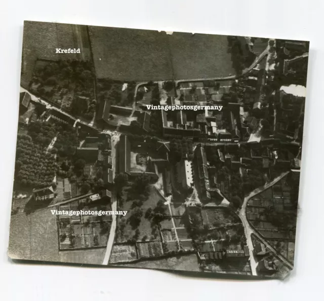K2437 Foto Krefeld Luftaufnahme Luftbild aus der Zeit des 1. Weltkrieges