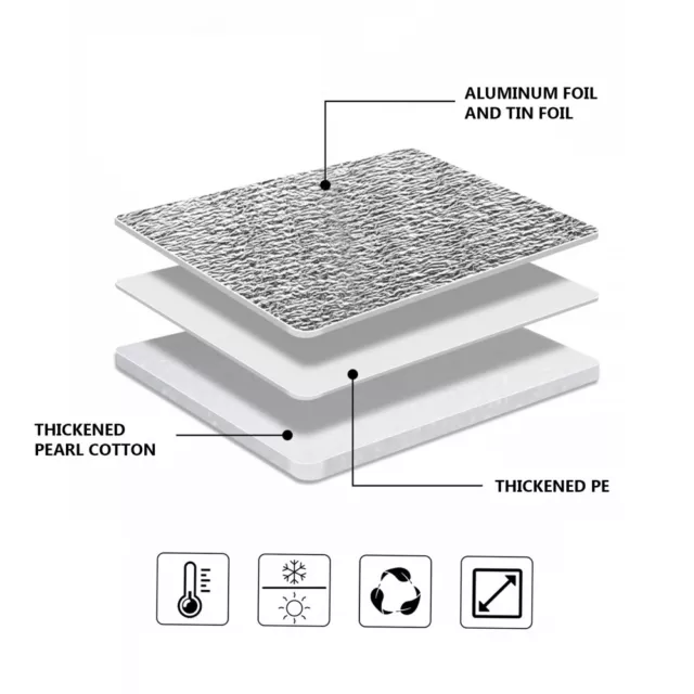 20pcs Thermal Pouches Hot Cold Insulation Bags Aluminum Foil 30x30CM 3