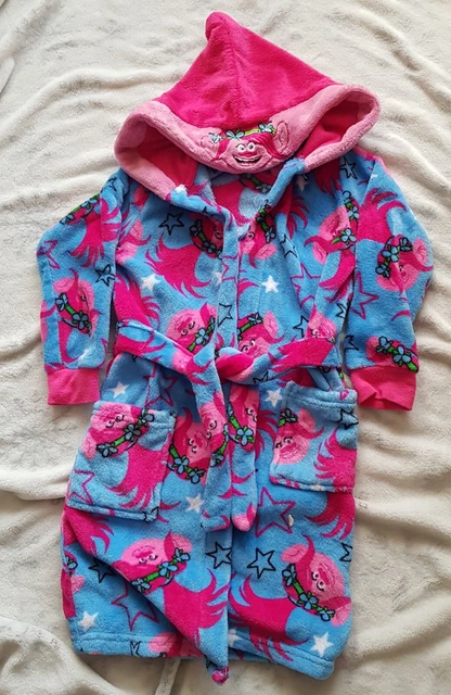 TU Girls Hooded Trolls Dressing Gown Age 5-6 Years