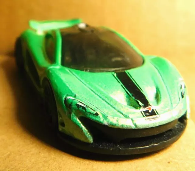 Car~Hot Wheels CFH20 McLaren P1 2016 Mattel 1:64 Green Diecast 3