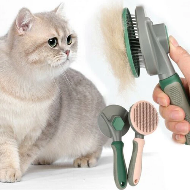 Pet Dog Cat Brush Grooming Slicker Self Cleaning Slicker Brush Massage Hair Comb