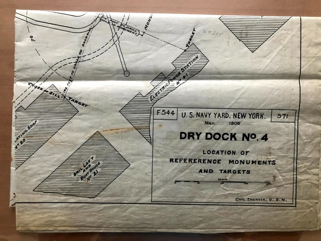 1906 Drawings: US Navy Yard New York, Dry Dock No. 4