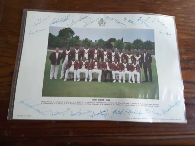 1991 West Indies Cricket Team Signed Photograph