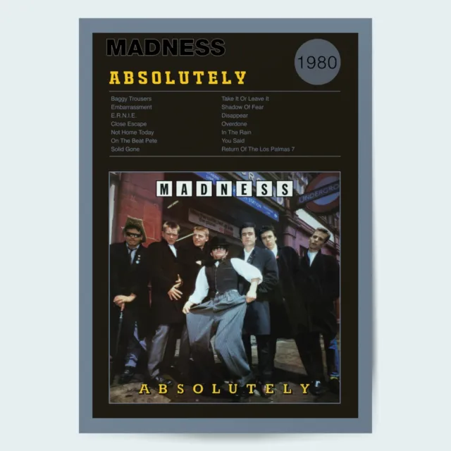 Madness Absolutely Fine Art Album Poster