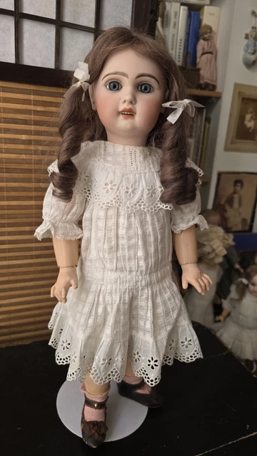 Poupée Ancienne Bébé Jumeau – Tampon Rouge, 56 Cm, Bouche Fermée, France