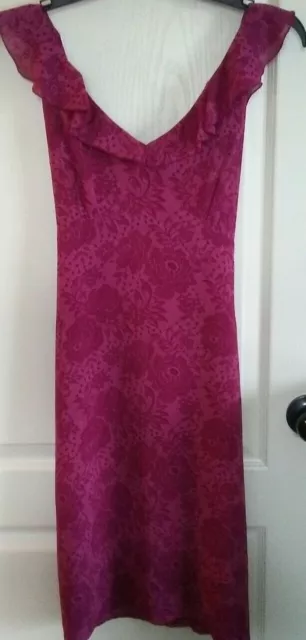 Old Navy Ruffle Collar Dress Size 4 Color Plum