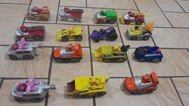Pat Patrouille Paw Patrol Lot De 15 Vehicules Voitures En Metal