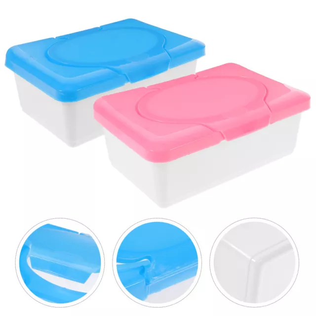 2 Pcs Baby Wipe Dispenser Facial Tissue Container Wet Wipes