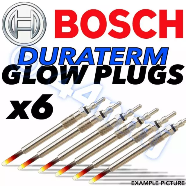 6x Bosch Duraterm Diesel D Heizung Glühkerzen Audi A6 2.5 V6 Tdi 97>04