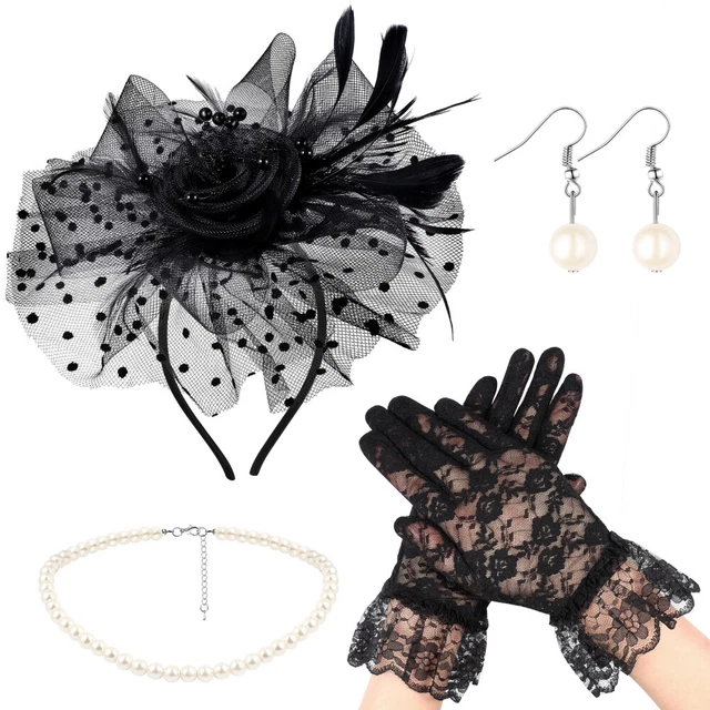 Testa in rete tessuto a griglia fascino fascinator cappello fasce fronte