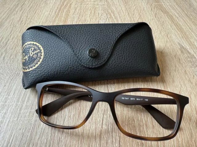 Ray-Ban Brille RB 7047 Brillengestell in Havanna-Braun mit Etui