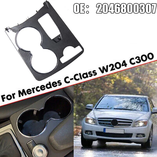 Couvercle Porte-gobelet Aramox Pour Mercedes Classe A/CLA/GLA 2013-2017 - Finition Argent ABS