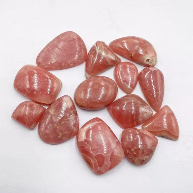 Naturel Rhodochrosite Mélange Cabochon Desseré Pierre Lot 6 Pcs 10-15 MM 68 CT