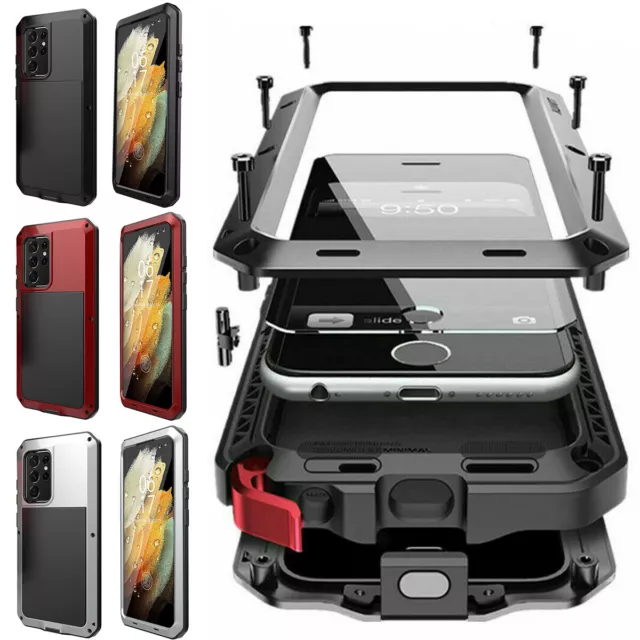 Case For Samsung S22 S23 S24 Note 20 S20+ Heavy Shockproof Gorilla Metal Cover