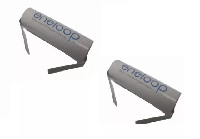 2 x PANASONIC Eneloop AA  Akku  1,2 V  2000mAh  min 1900mAh Lötfahne U - Form