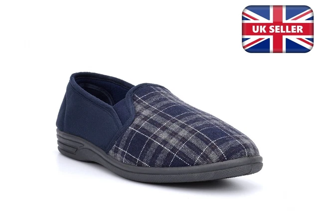 Pantofole da uomo pantofole a scacchi da uomo pantofole slip on tartan