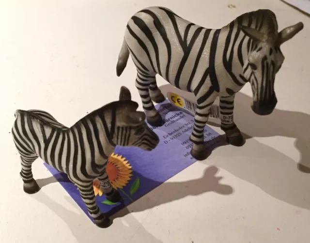 Schleich 14146 + 14148 Wild life Afrika Wildtiere Zebra Baby 2 Tiere NEU