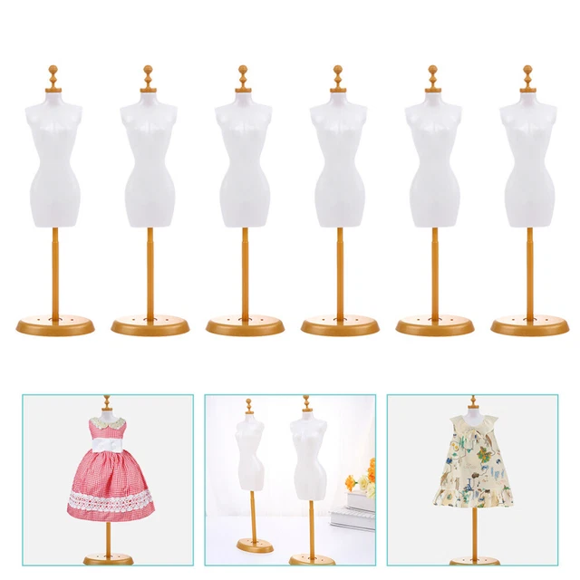 6 piezas Forma de vestir niña Demountable Display Soporte Escaparate Muñecas