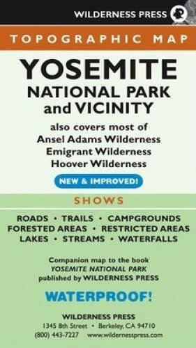 MAP YOSEMITE NATIONAL Park And Vicinity Wilderness Press Maps Map map-yosemite-national-park-and-vicinity-wilderness-press-maps-map