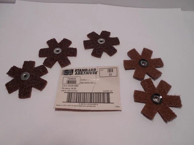 STANDARD ABRASIVES 724602 SURFACE CONDITIONING STARS 3 in  1/4-20 CRS