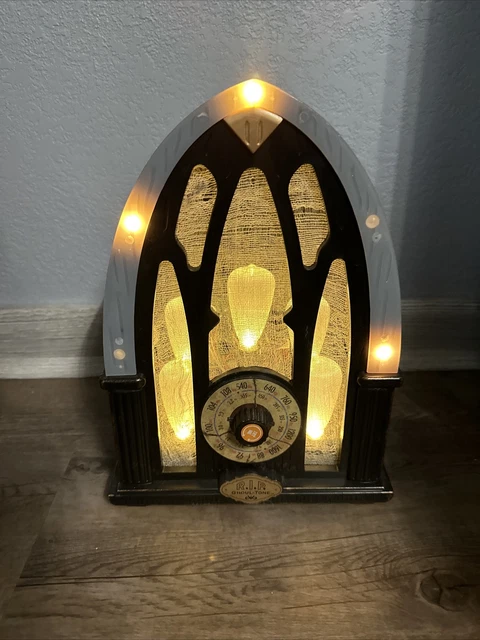GEMMY R.I.P Ghoul Tone Haunted Spooky Light Up Talking Radio Musical Halloween
