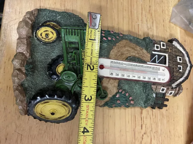 Vintage John Deere Thermometer Farm Scene Indoor NOS