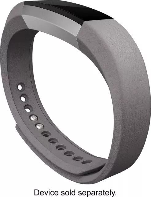 Fitbit Alta Leather Band Replacement Accessory Bracelet LARGE Grey Original NEW