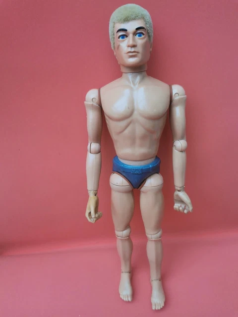 VINTAGE ACTION MAN original blonde Eagle Eye blue pants figure GI