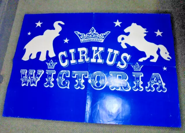 1986c (S) plakat 60x102 CIRKUS WIKTORIA circus cirque circo poster affiche