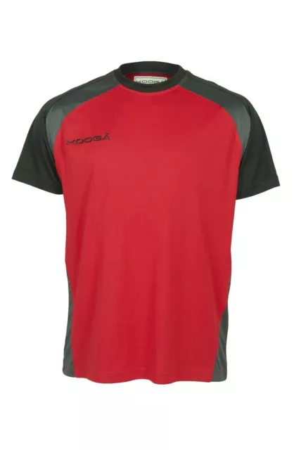 Kooga Mens Training/Off Field Rugby Poly Panel Tee Formula 1 Red Small - 3Xl