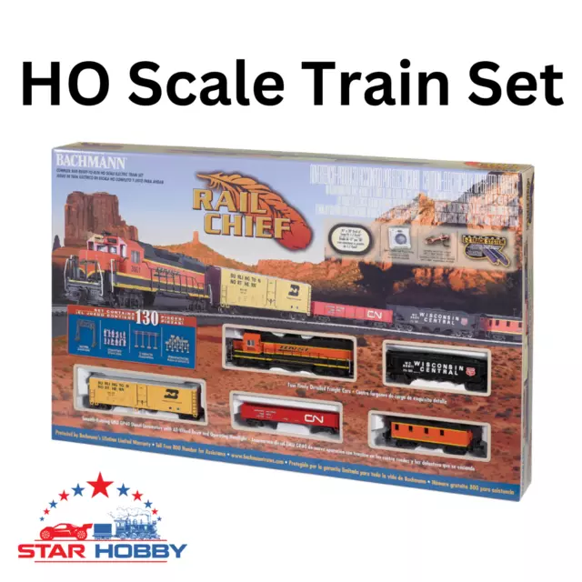 Bachmann 00706 HO Scale Train Set Rail Chief NEW