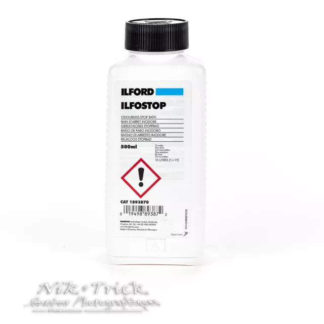 Ilford Ilfostop Odorless Stop Bath ~ 500ml