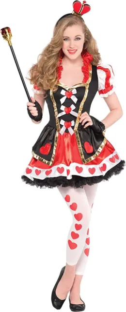 Girls Queen of Hearts Fancy Dress Costume Book Week Age 12-14 Teens Alice