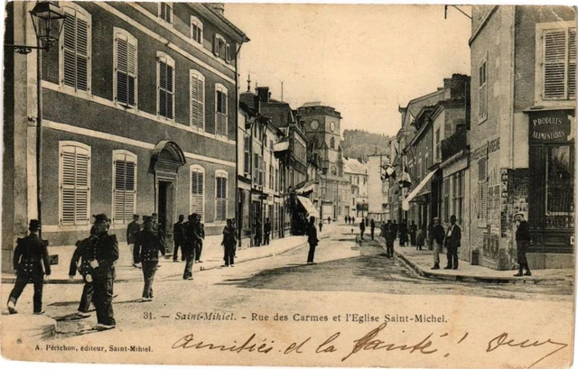 CPA Saint-Mihiel - Rue des Carmes and the Church of Saint-Michel (240785)
