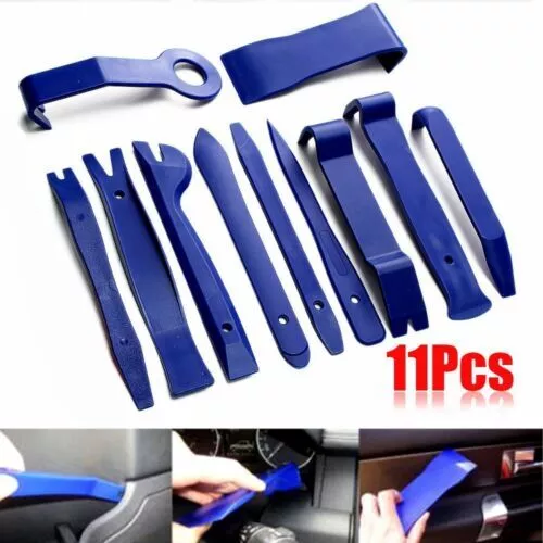 11pc Trim Car Body Auto Door Panel Dashboard Removal Pry Pullers Garage Tool Set