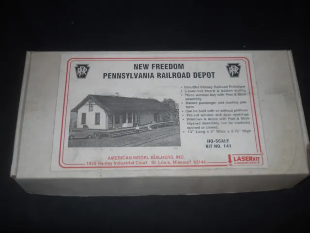 HO LaserKit American Model Builders New Freedom Pennsylvania Railroad Depot Kit