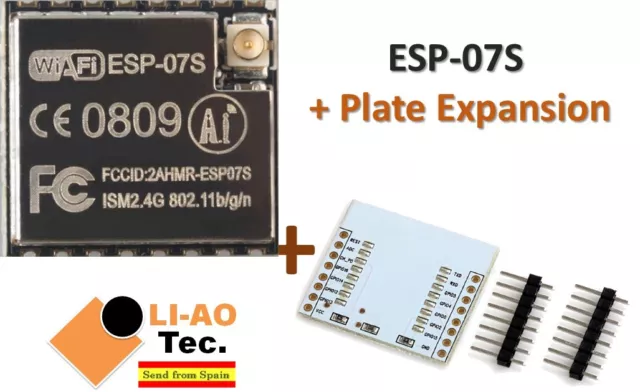 ESP-07S (ESP-07 Updated Version) ESP8266 Serial WiFi Model + Plate Expansion