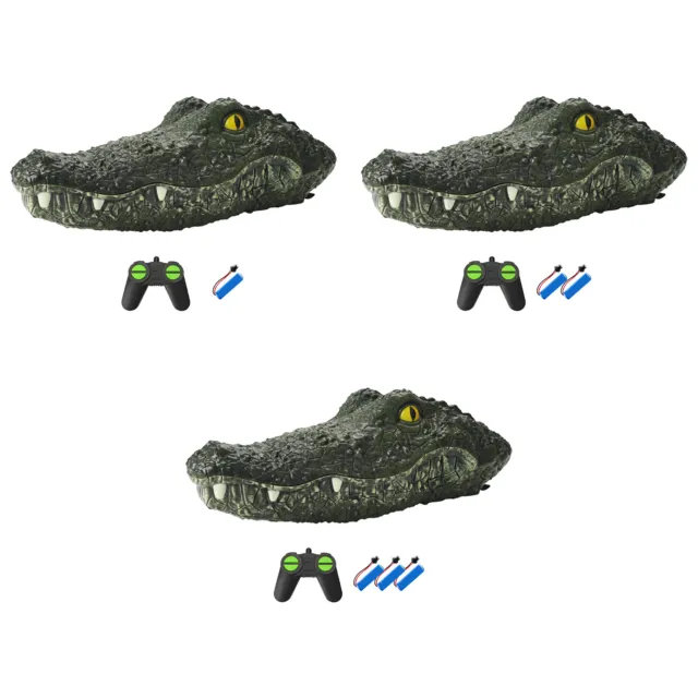 Simulation RC Boat Waterproof 2.4GHz High Speed Alligator Head Boats Prank Toys