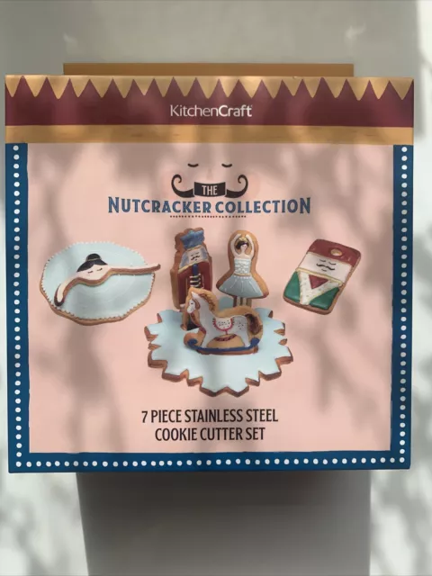 KitchenCraft The Christmas Nutcracker Collection Gift Boxed 7 Cookie Cutters New