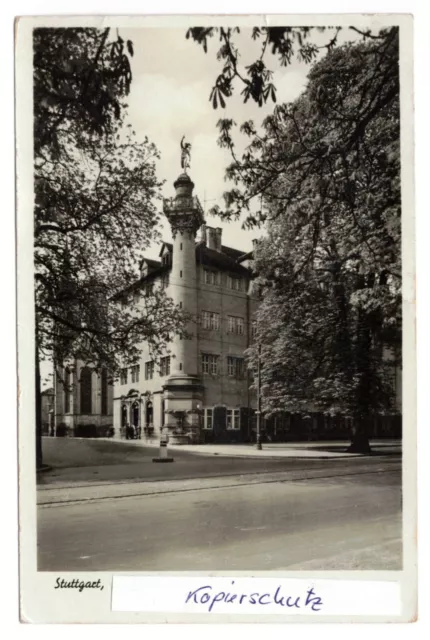 Ak Stuttgart Stadt der Auslandsdeutschen Straße Merkur Brunnen 1937 ! (A4062