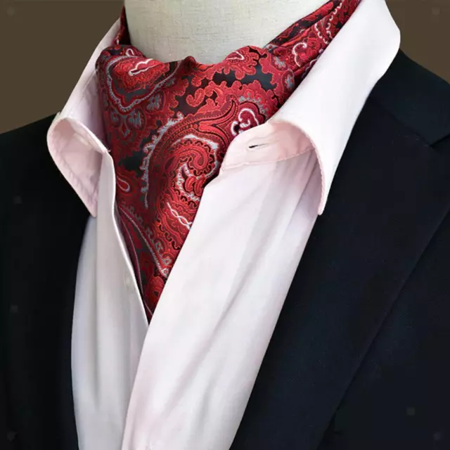 Ascot Di Cravatta Tessuta Di Paisley Jacquard Tessuta Vintage Da Uomo Di - 05,